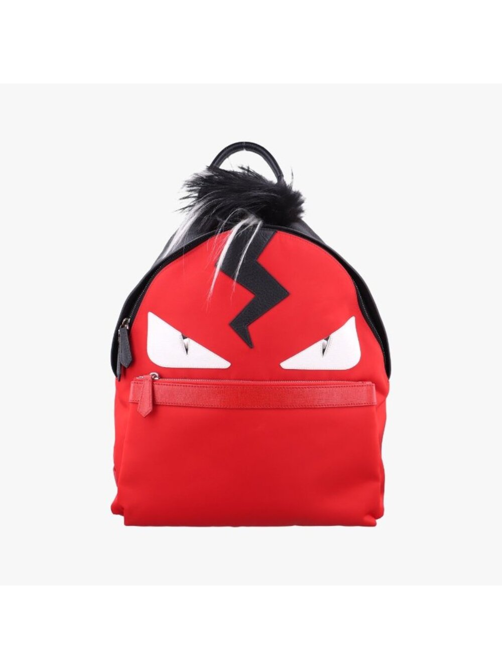 Fendi Monster Bag Bugs Red Black Nylon Leather